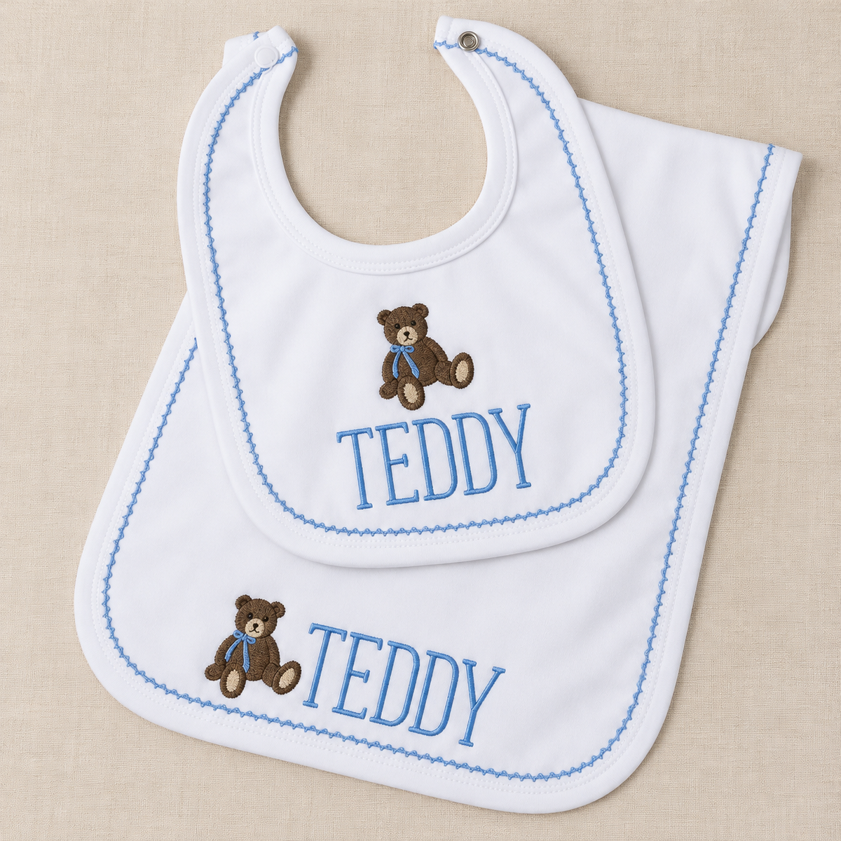 Baby Bib and Burp Cloth Set