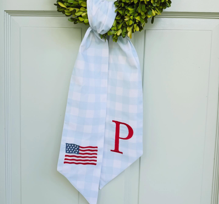 Personalized Wreath Sash