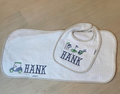 Gingham Bib and Burp Cloth Set