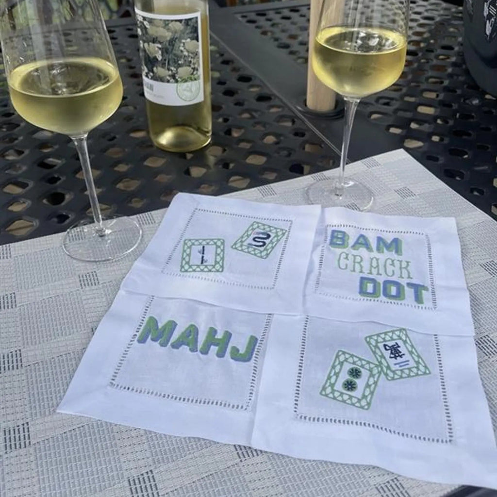 Mahjong BAM CRACK DOT Cocktail Napkins (set of 4)
