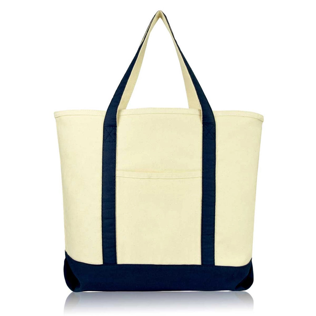 Dog Tote Bag - Premium Cotton Canvas (Zippered)