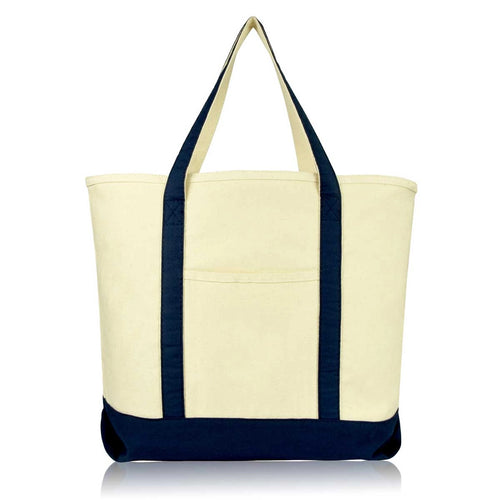 Dog Tote Bag - Premium Cotton Canvas (Zippered)